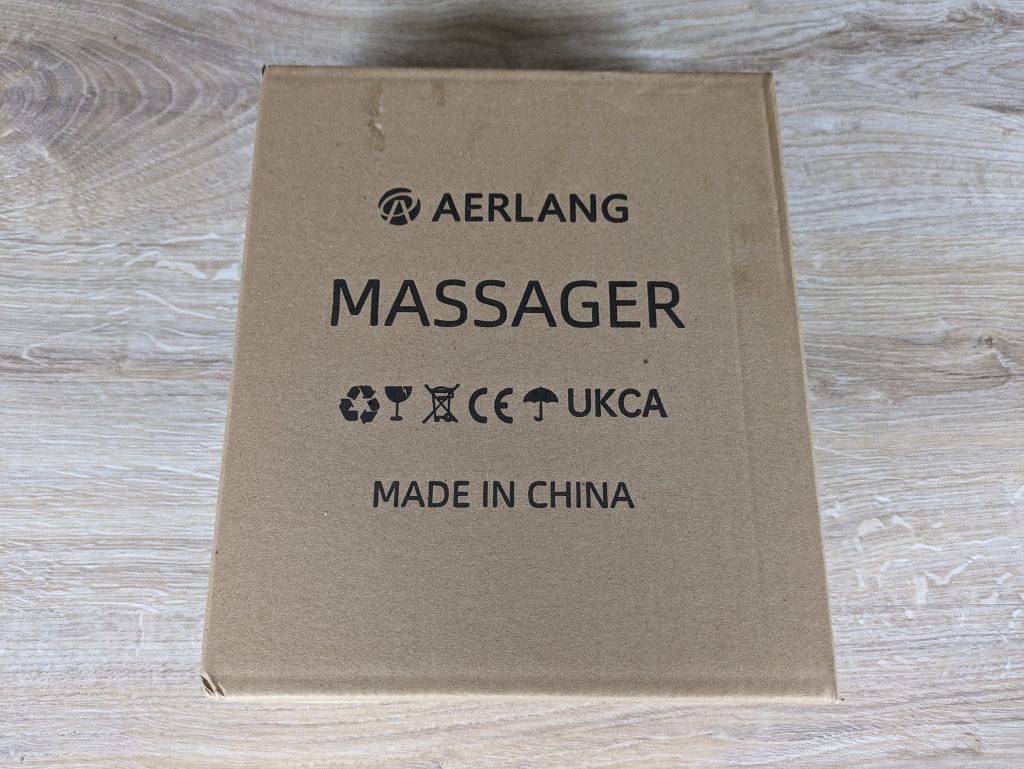 Verpackung der Aerlang EM-8 Massagepistole
