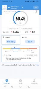 Vitafit VT705 Körperfettwaage Messergebnis