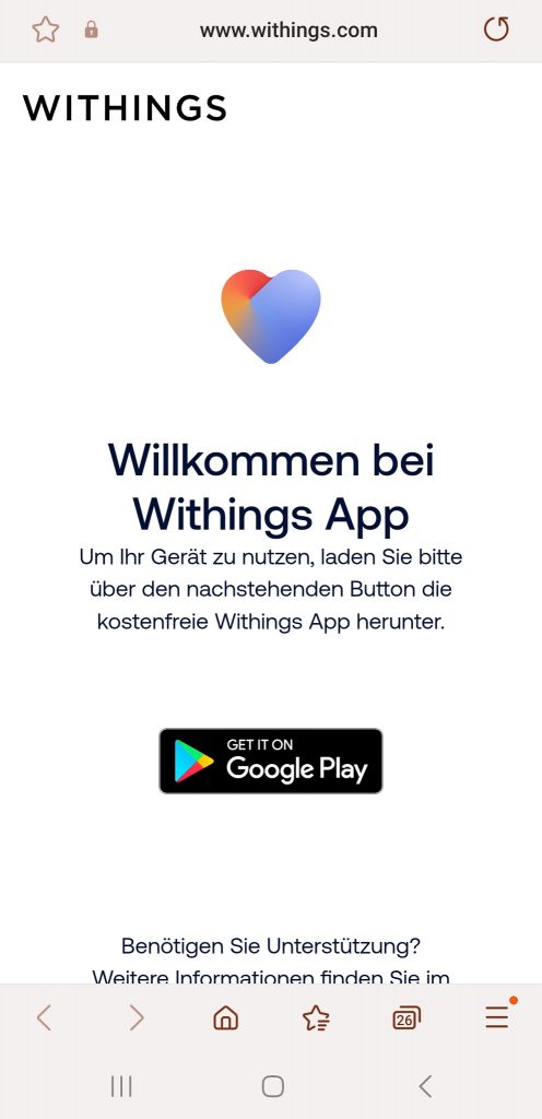 WITHINGS Body Smart Körperfettwaage App01