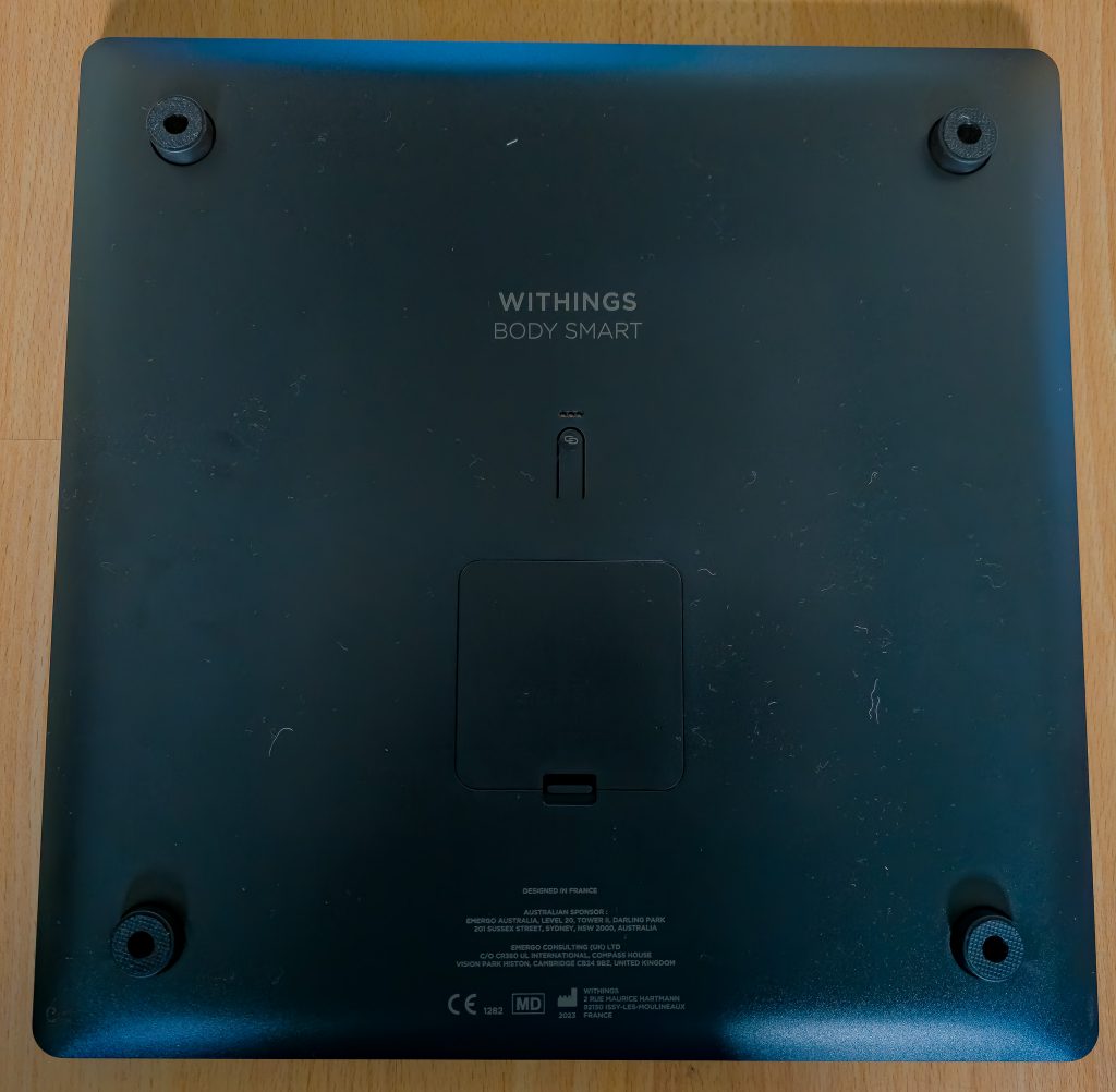 WITHINGS Body Smart Körperfettwaage Rückseite