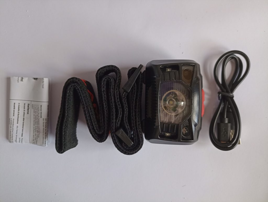 Winzwon WZ6520FR Stirnlampe, Lieferumfang ausgepackt