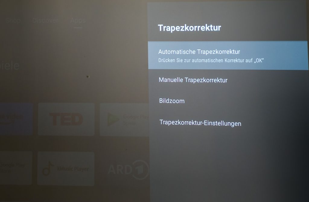 XGIMI Horizon Pro 4K Beamer Einstellungen