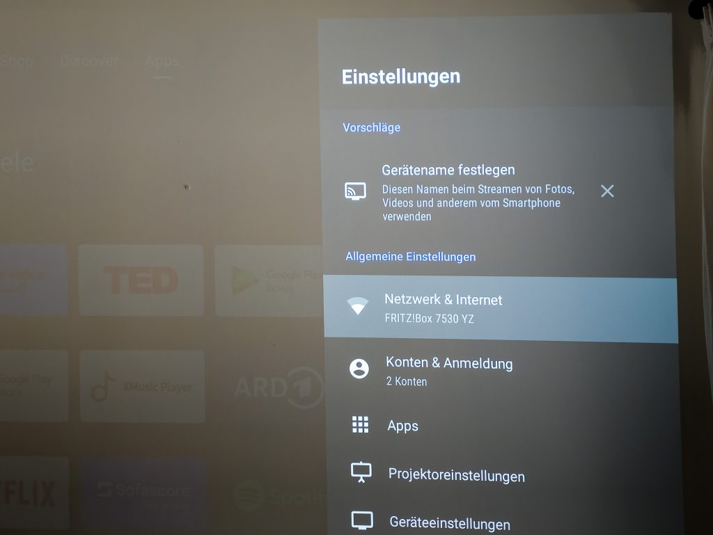 XGIMI Horizon Pro 4K Beamer Menü 2