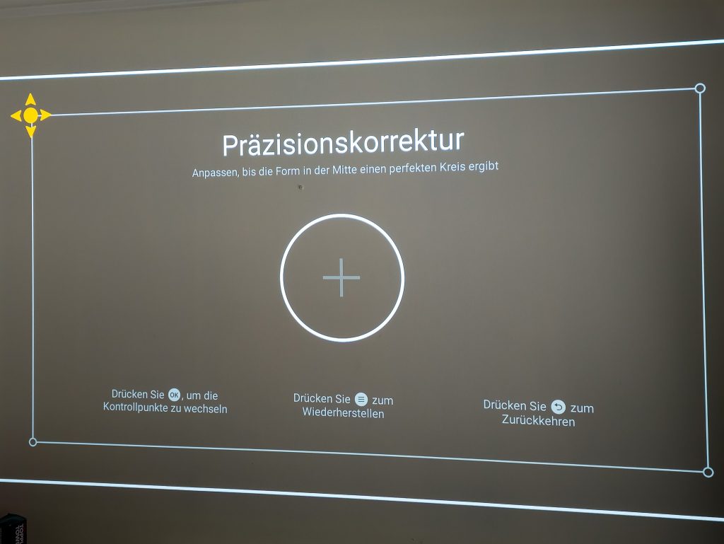 XGIMI Horizon Pro 4K Beamer Trapezkontrolle