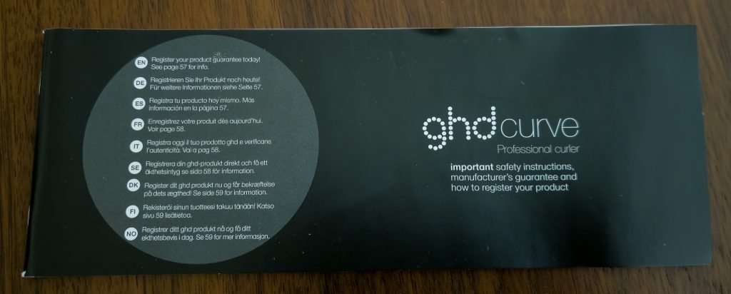 ghd curve creative curl wand Lockenstab Bedienungsanleitung