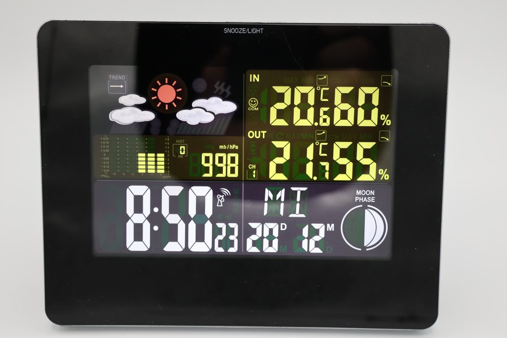 Bearware WDP 302547 Wetterstation eingeschaltet