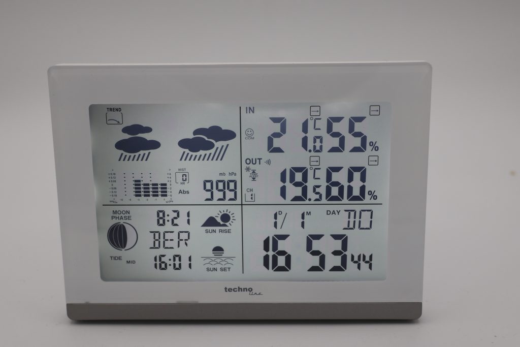 Technoline WS6762 Wetterstation eingeschaltet