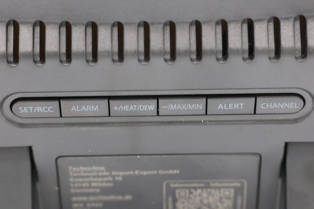 Technoline WS6442 Wetterstation Knöpfe