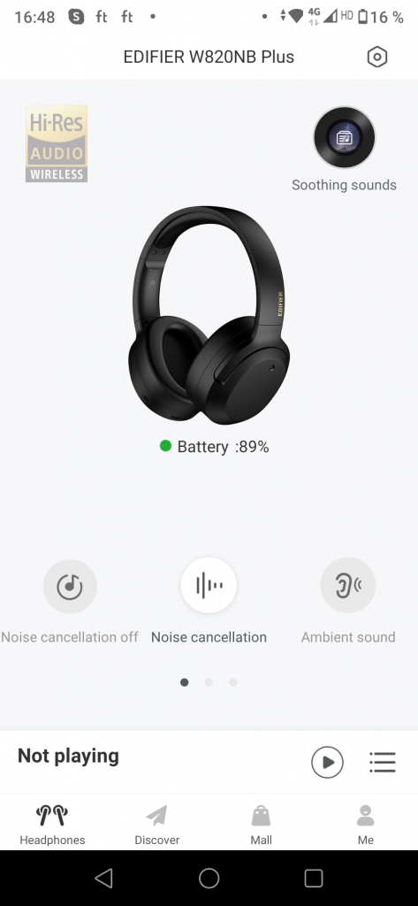 Edifier W820NB Kopfhörer Screenshot 1