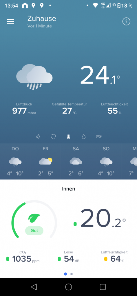 Netatmo smarte Wetterstation Screenshot 1