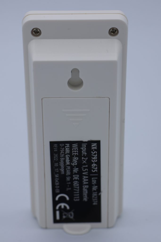 Pearl NX-5793-675 Wetterstation Sensor Rückseite
