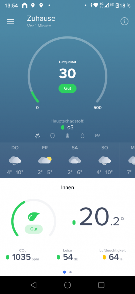 Netatmo smarte Wetterstation Screenshot 2