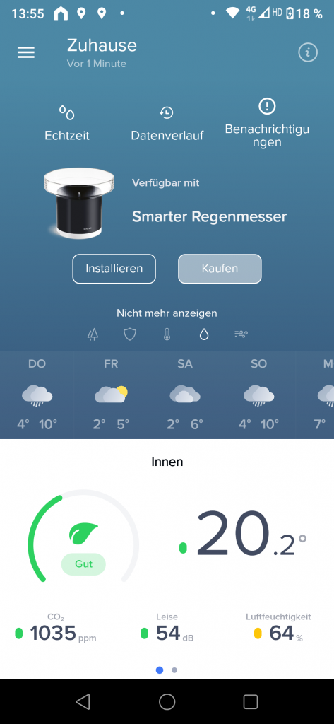 Netatmo smarte Wetterstation Screenshot 3