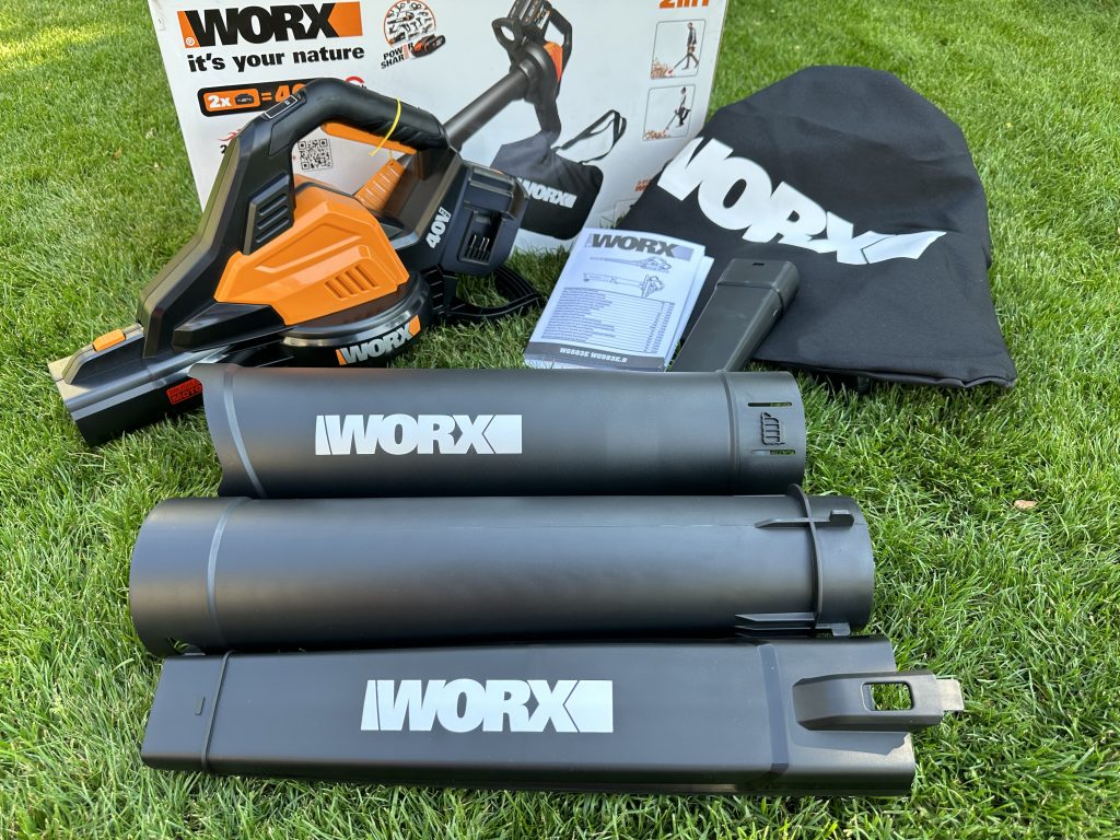 WORX WG583E Laubsauger Verpackungsinhalt unmontiert