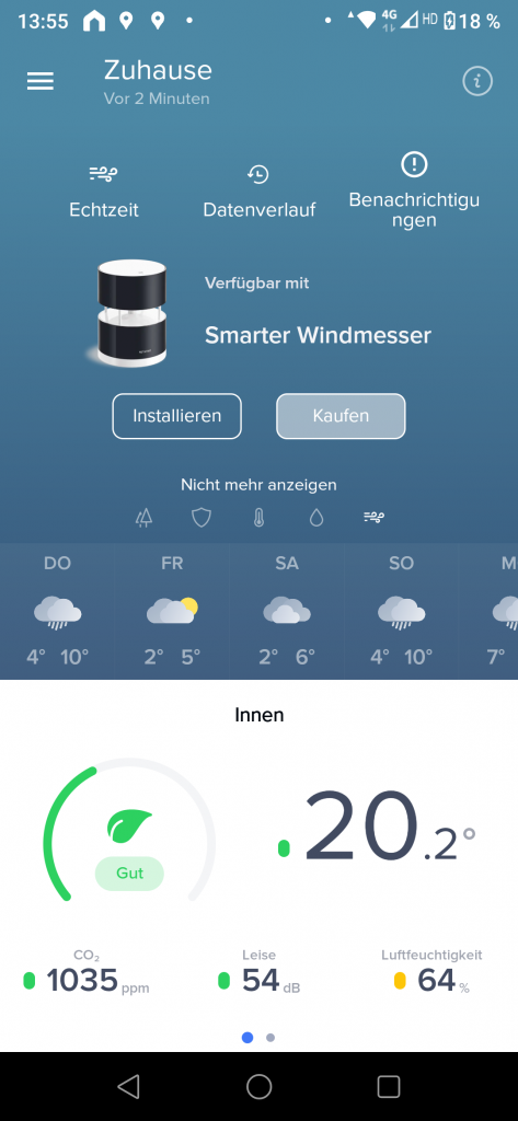Netatmo smarte Wetterstation Screenshot 4