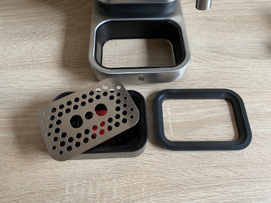WMF Lumero Espresso Siebträgermaschine Auffangschale in Einzelteilen