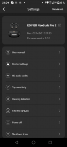 Edifier NeoBuds Pro 2 In-Ear-Bluetooth-Kopfhörer Screenshot