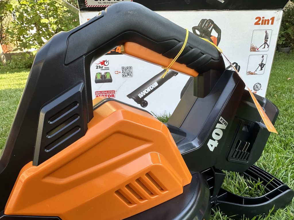 WORX WG583E Laubsauger Griff Detailansicht Rechts