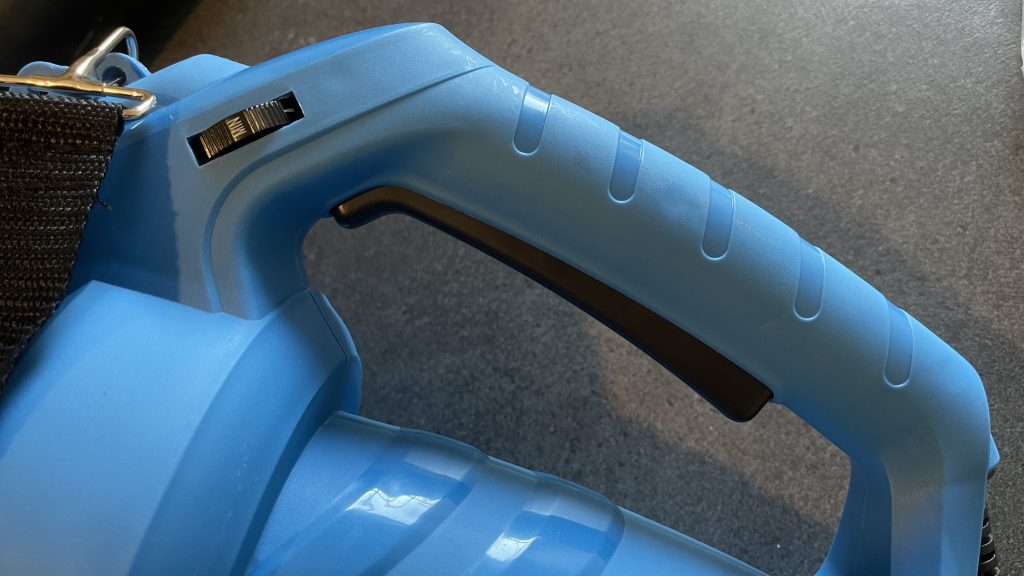 Güde GLS 3000 Vario Laubsauger Einschalter und Drehzahlregelung Detailansicht