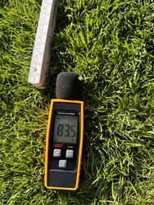 WORX WG583E Laubsauger Dezibelmessung Detailansicht