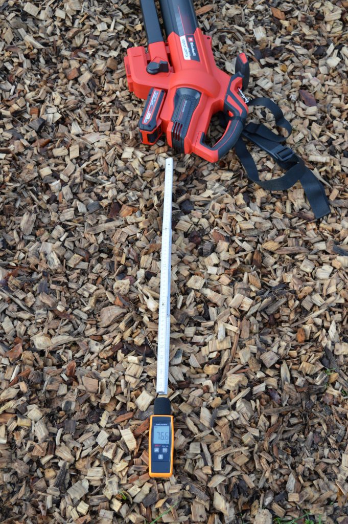 EINHELL Venturro 18-210 Laubsauger Lautstärkenmessung in Dezibel