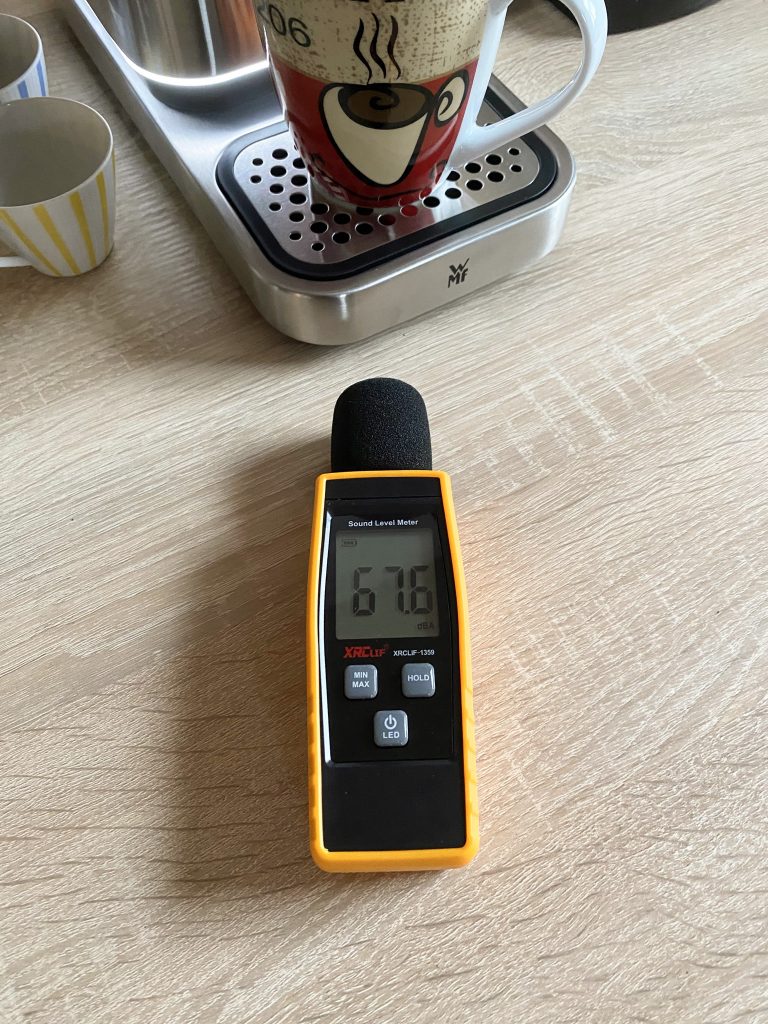 WMF Lumero Espresso Siebträgermaschine Lautstärke bei der Zubereitung