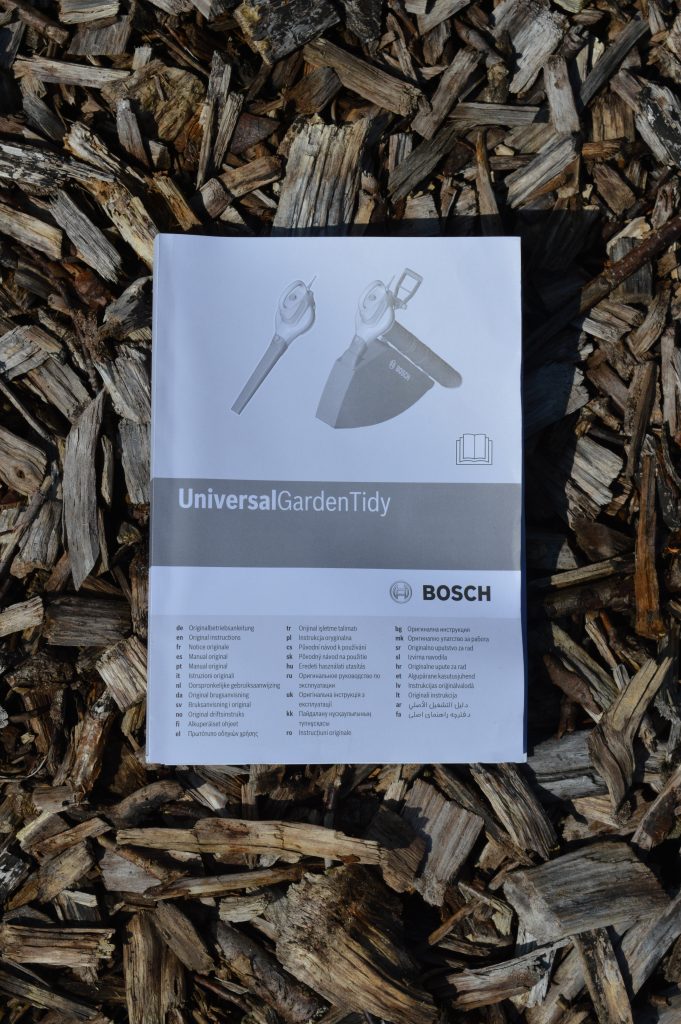 Bosch UniversalGardenTidy Laubsauger Verpackungsinhalt Bedienungsanleitung