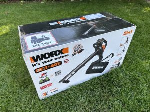 WORX WG583E Laubsauger Verpackung Vorne