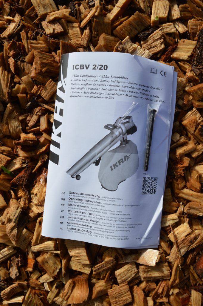 IKRA ICBV 2-20 Laubsauger Bedienungsanleitung und Schraube für Montage