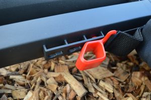 EINHELL Venturro 18-210 Laubsauger Laubfangsackbefestigung Detailansicht montiert