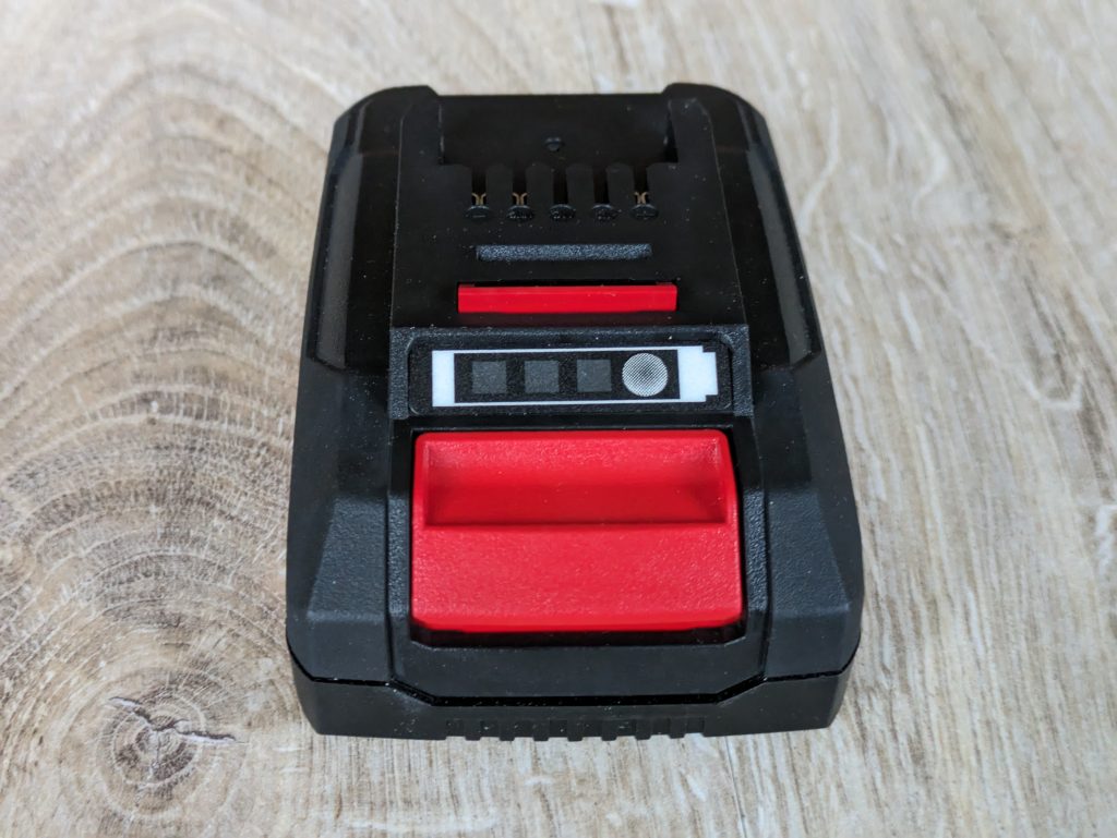Akku des Einhell TP-CD 1850 Li-i BL Akkuschraubers von vorne
