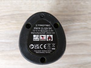 Akku des TROTEC PSCS 11-12V Akkuschrauber von unten