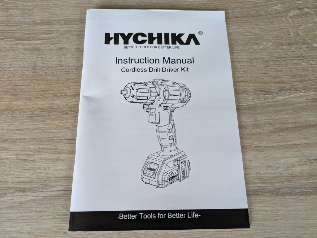 Anleitung des HYCHIKA 12V Akkuschraubers