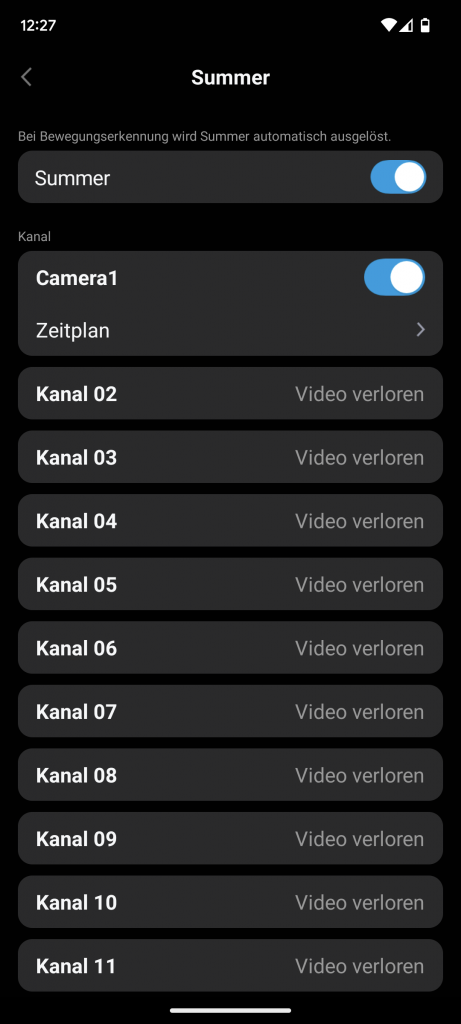 App Einstellung des Summers des RLK8-800B4 Reolink Überwachungskamera-Sets