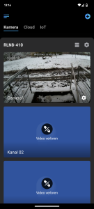 App Hauptbildschirm des RLK8-800B4 Reolink Überwachungskamera-Sets