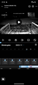 App Timeline des RLK8-800B4 Reolink Überwachungskamera-Sets