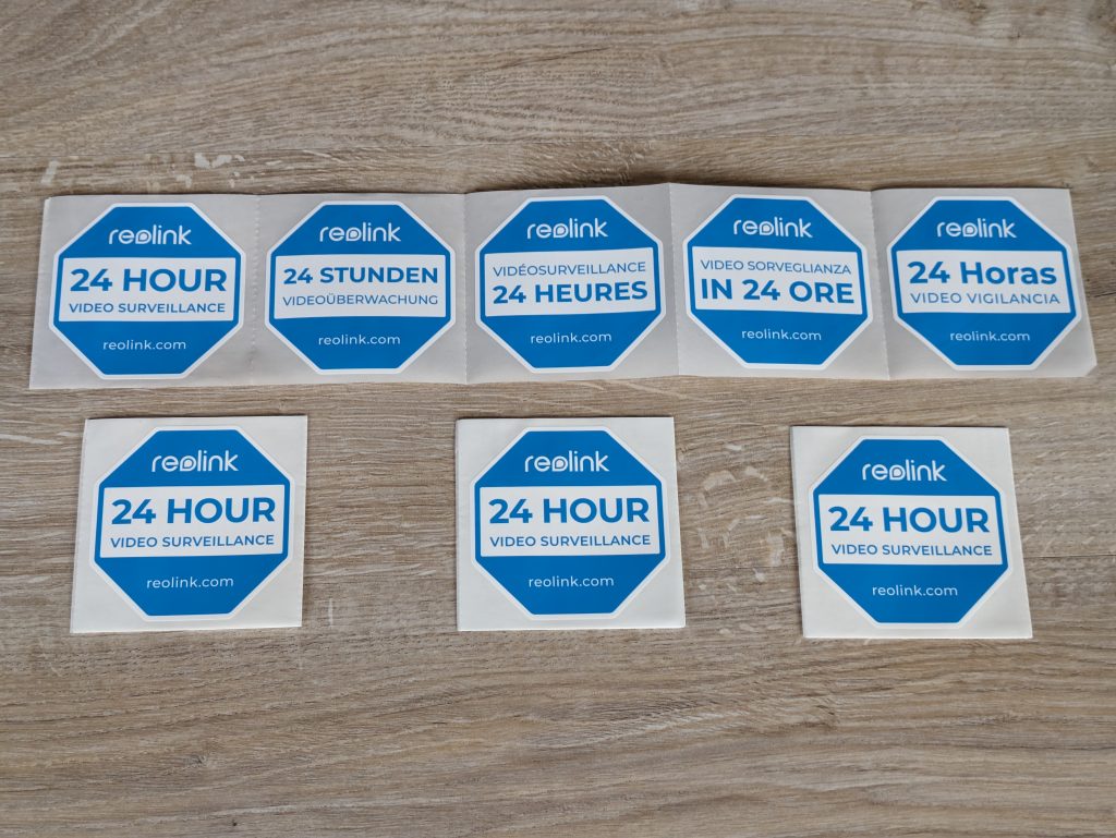 Aufkleber des RLK8-800B4 Reolink Überwachungskamera-Sets
