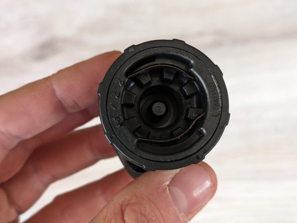 Aufnahme des Winkelsaufsatzes des Bosch IXO 7. Generation Akkuschraubers