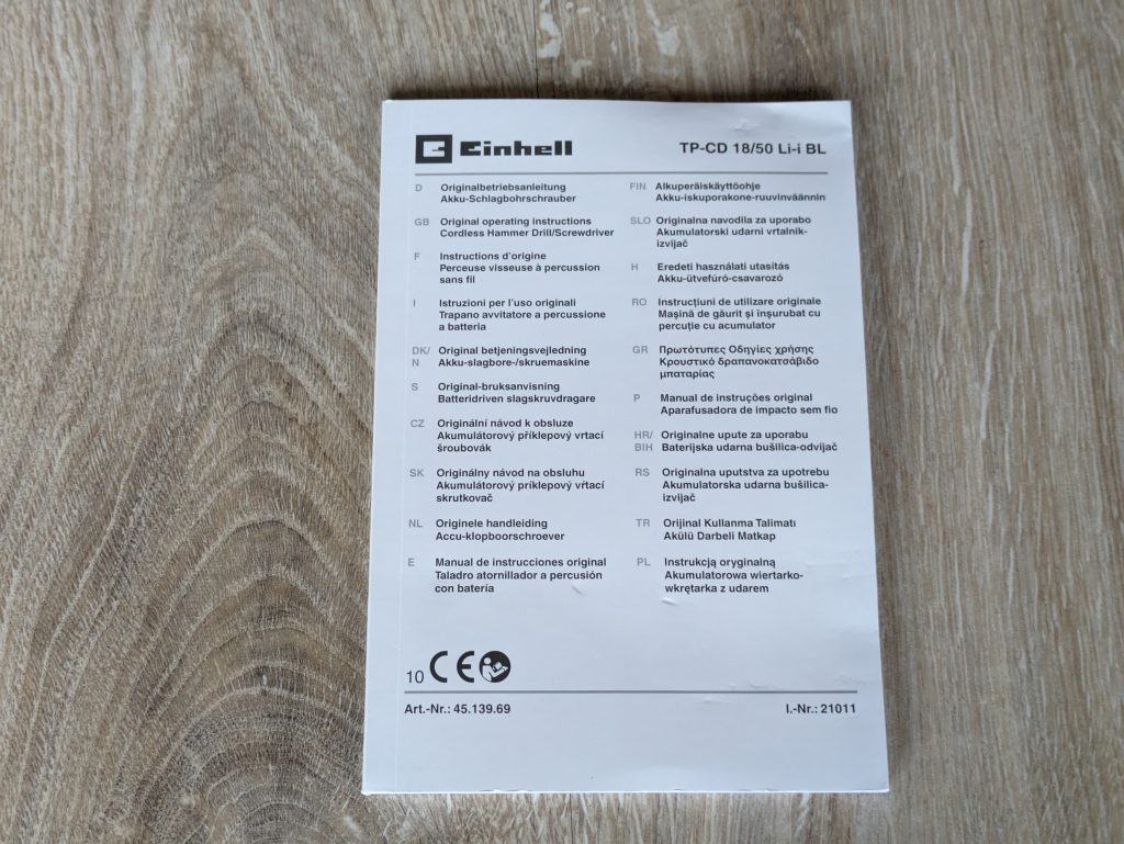 Betriebsanleitung des Einhell TP-CD 1850 Li-i BL Akkuschraubers