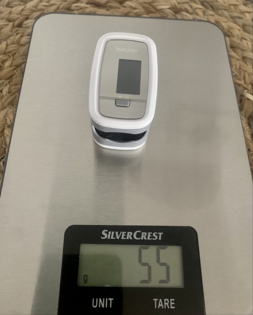 Beurer PO 30 Pulsoximeter Gewicht mit Batterien