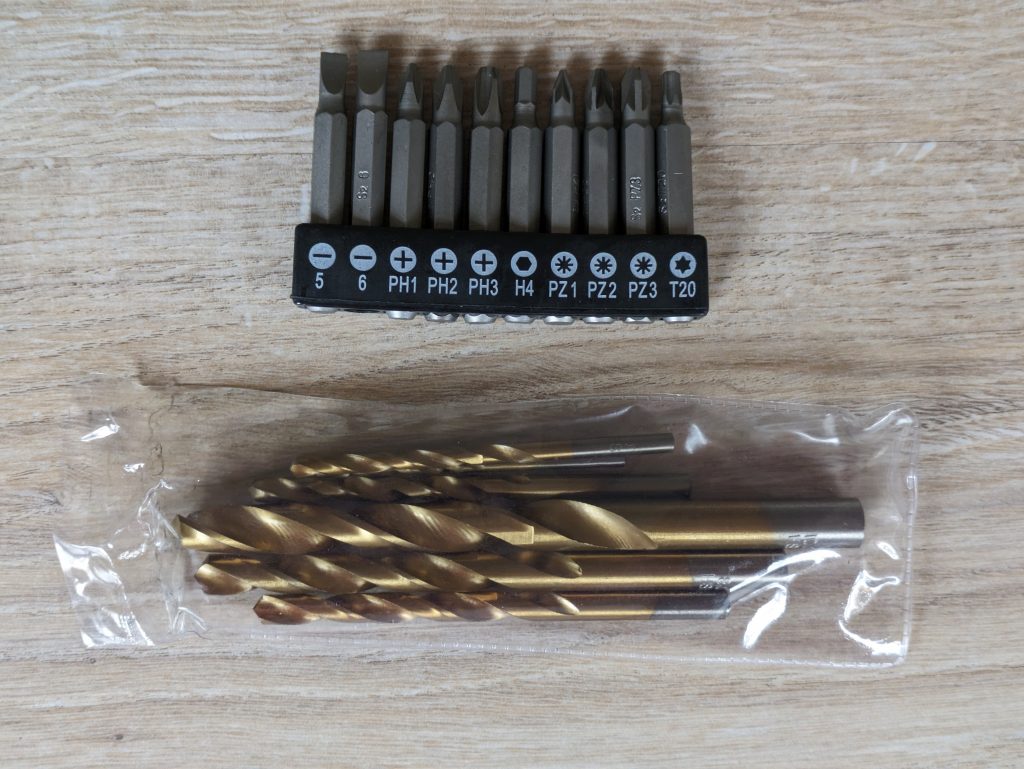 Bohrer und Bits des WORKPRO ‎W122039AU Akkuschraubers