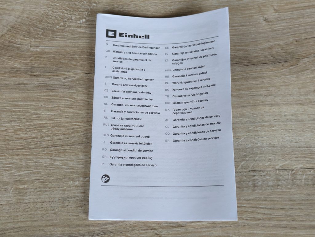 Garantie des Einhell BRILLIANTO Fensterreinigers