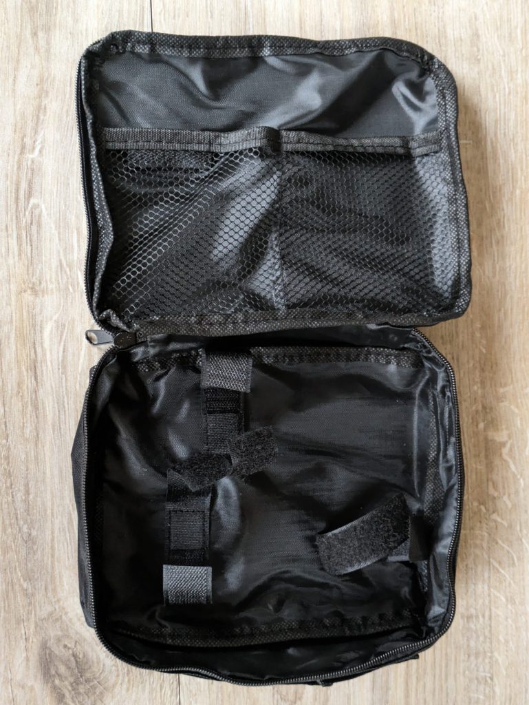 Geöffnete Tasche des WESCO WS2013 WS2103.1 CSD40Q Akkuschraubers ohne Inhalt