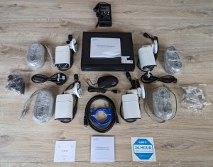 Gesamter Lieferumfang des RLK8-800B4 Reolink Überwachungskamera-Sets v3