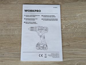 Geschlossene Anleitung des WORKPRO ‎W122039AU Akkuschraubers