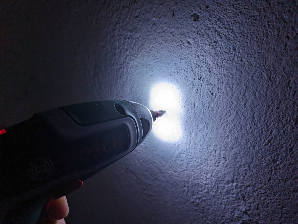 Getestestes Licht des Bosch IXO 7. Generation Akkuschraubers