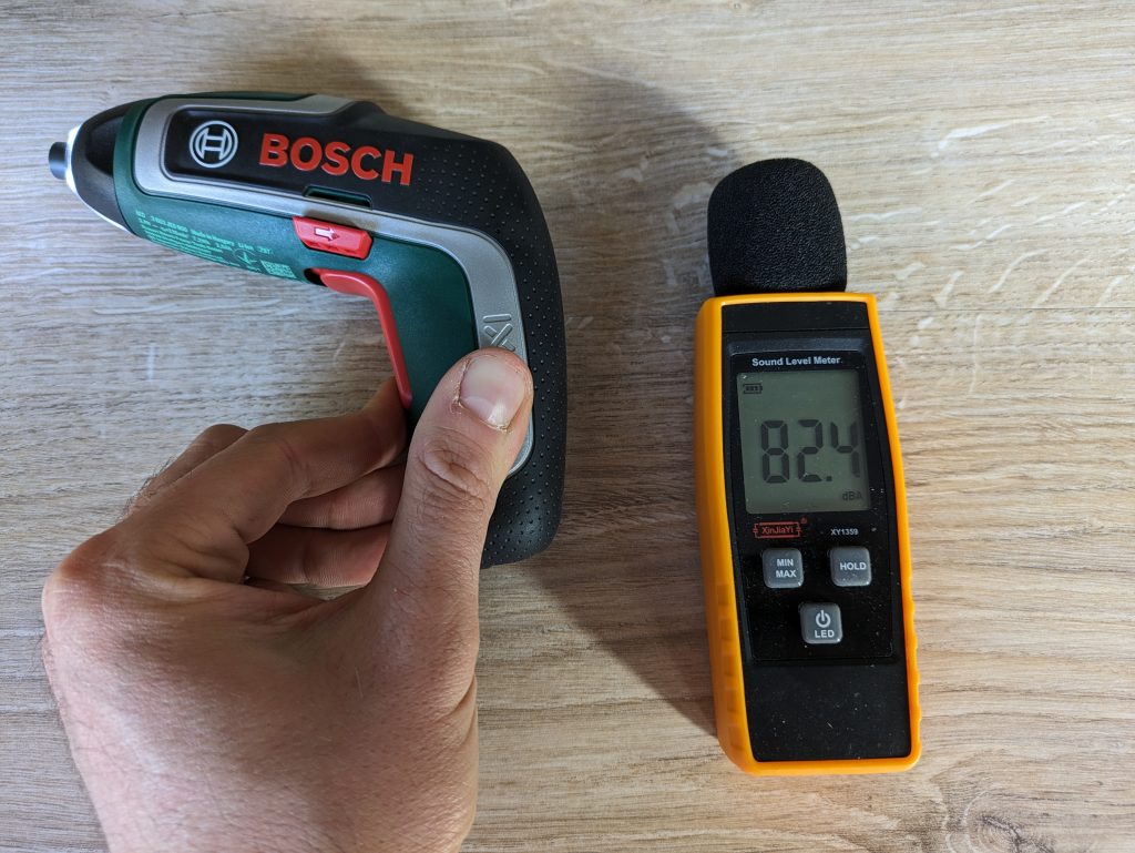 Getestete Lautstärke des Bosch IXO 7. Generation Akkuschraubers