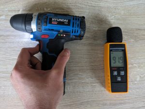 Getestete Lautstärke des HYUNDAI CD1201LI Akkuschraubers