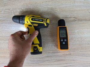 Getestete Lautstärke des TROTEC PSCS 11-12V Akkuschraubers