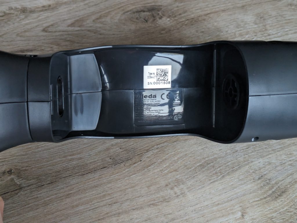 Griff und Gehäuse des Vileda Windomatic Power Fenstersaugers ohne Tank